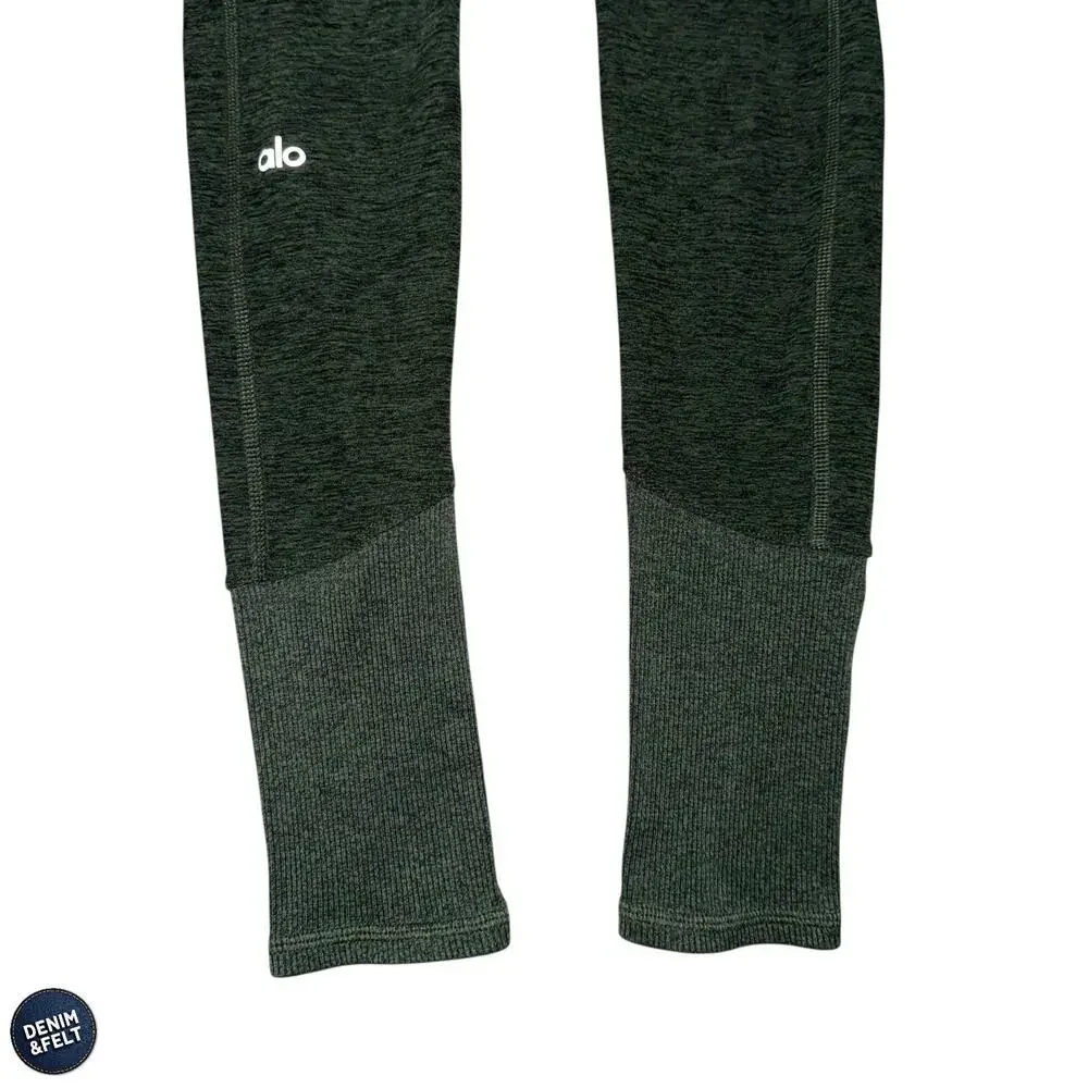 Alo‎ Yoga Seamless Leggings Green Heathered High Waist Sculpt Fit Size Small